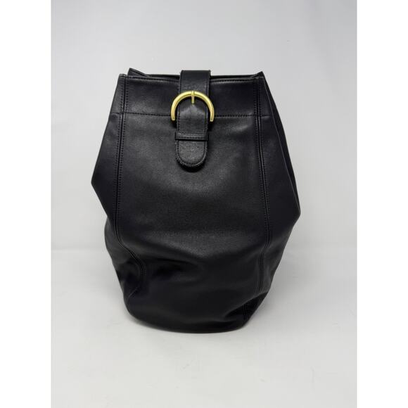 Genuine vintage COACH 4160 sling black leather crossover bag one strap - Picture 1 of 16